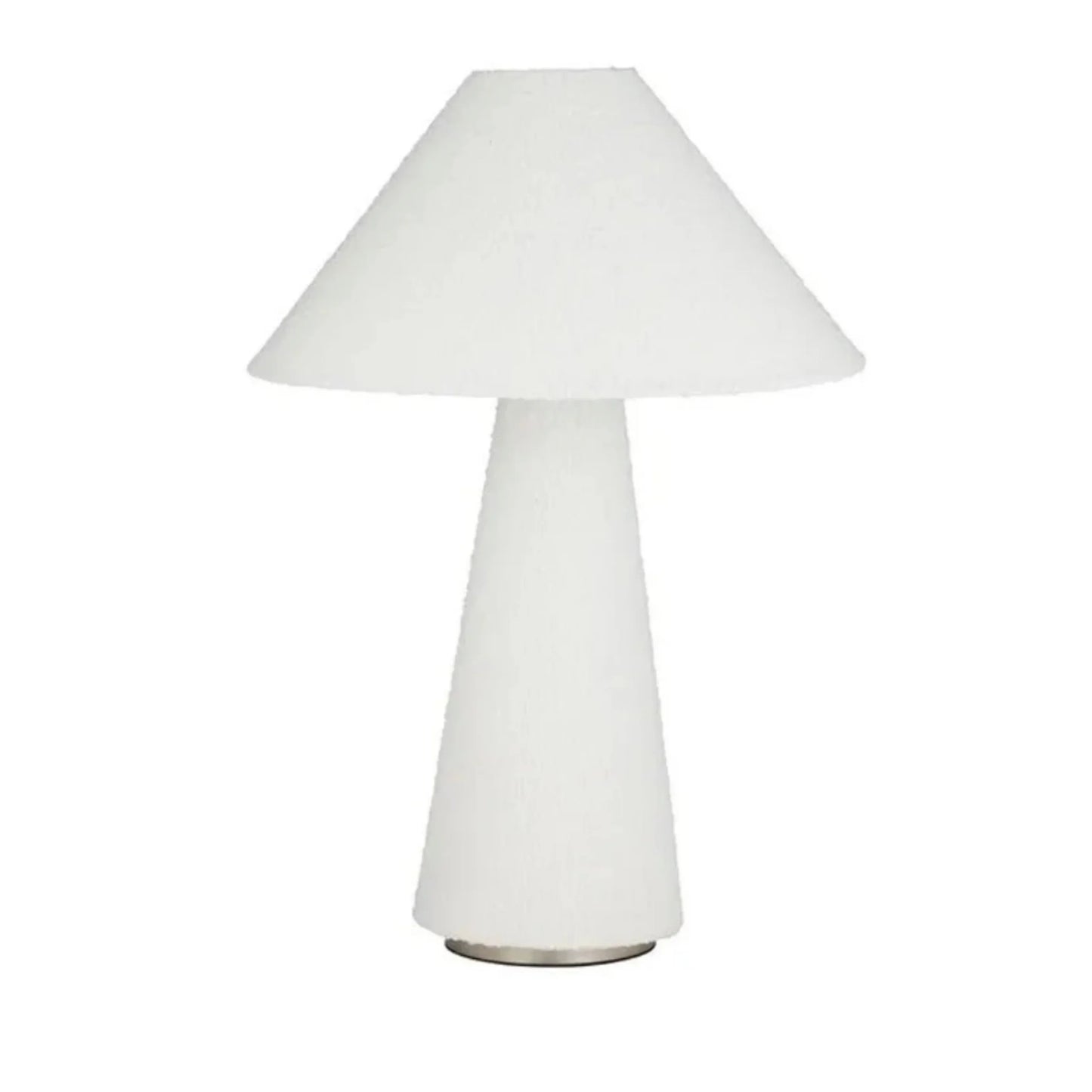 White table lamp with a plain white background